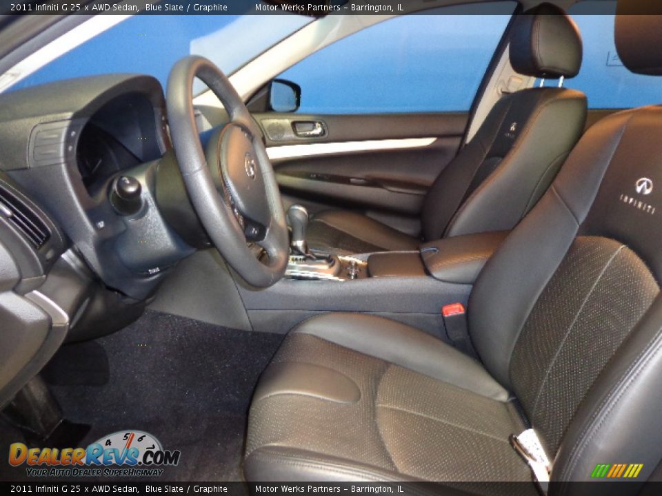 2011 Infiniti G 25 x AWD Sedan Blue Slate / Graphite Photo #29