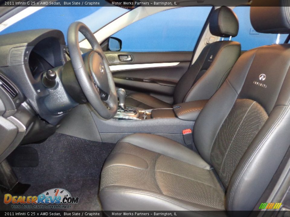 2011 Infiniti G 25 x AWD Sedan Blue Slate / Graphite Photo #30