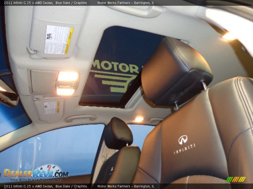 2011 Infiniti G 25 x AWD Sedan Blue Slate / Graphite Photo #31