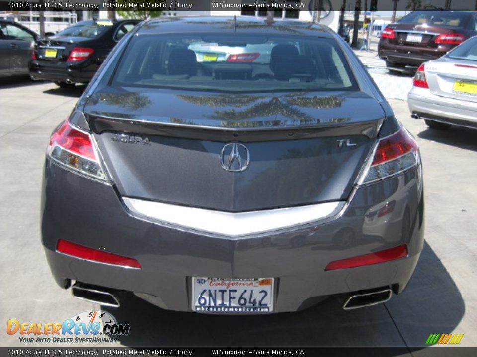 2010 Acura TL 3.5 Technology Polished Metal Metallic / Ebony Photo #3
