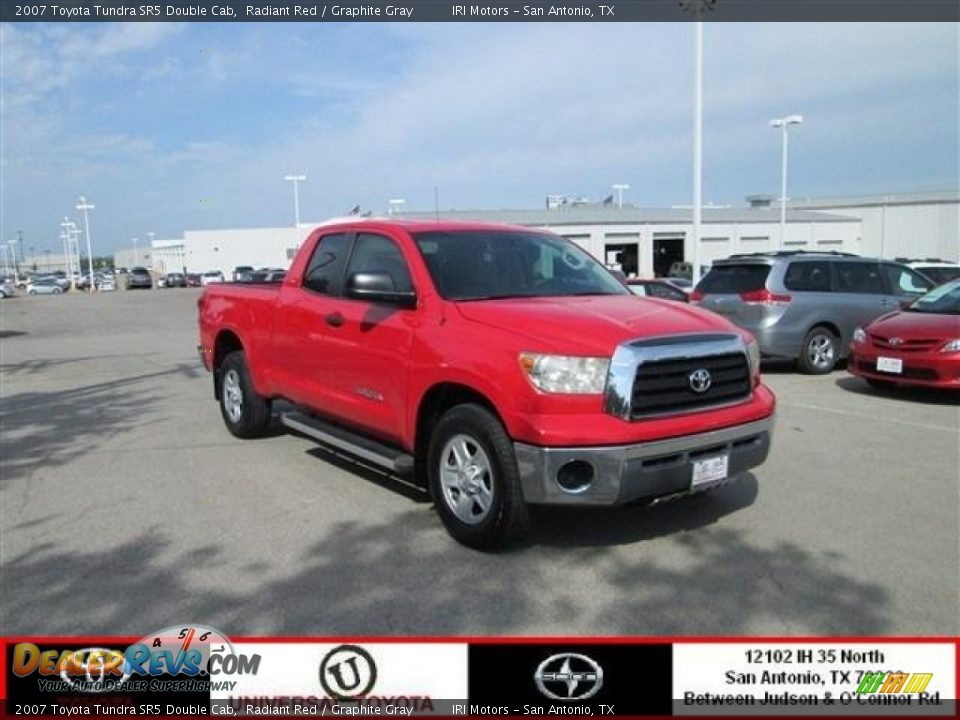 2007 Toyota Tundra SR5 Double Cab Radiant Red / Graphite Gray Photo #1
