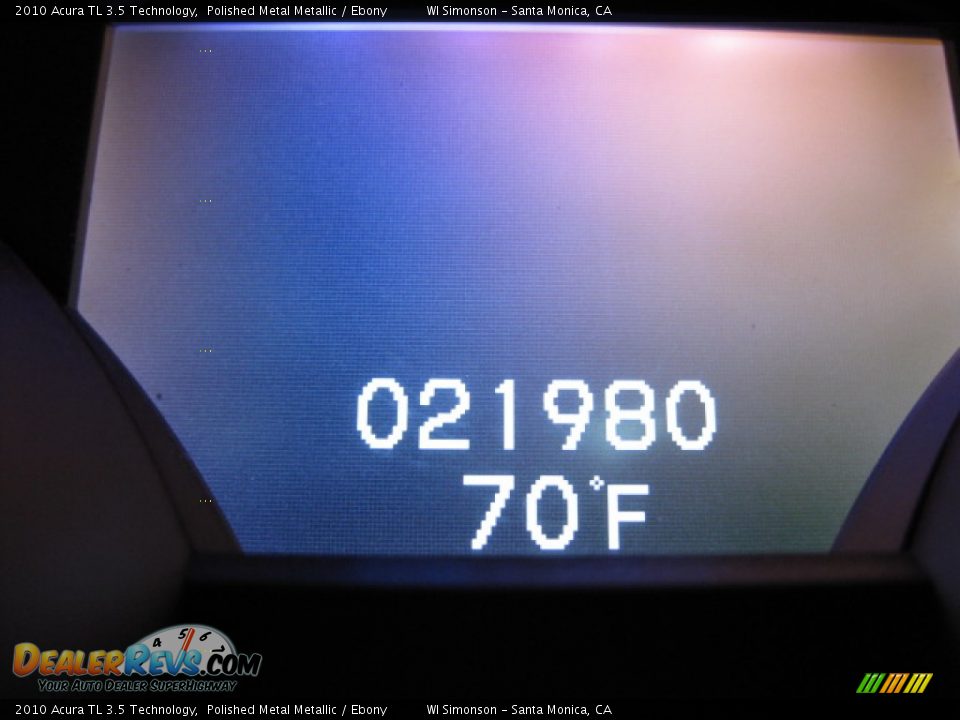 2010 Acura TL 3.5 Technology Polished Metal Metallic / Ebony Photo #9