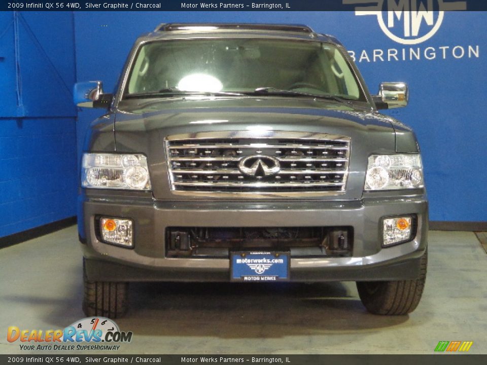 2009 Infiniti QX 56 4WD Silver Graphite / Charcoal Photo #2