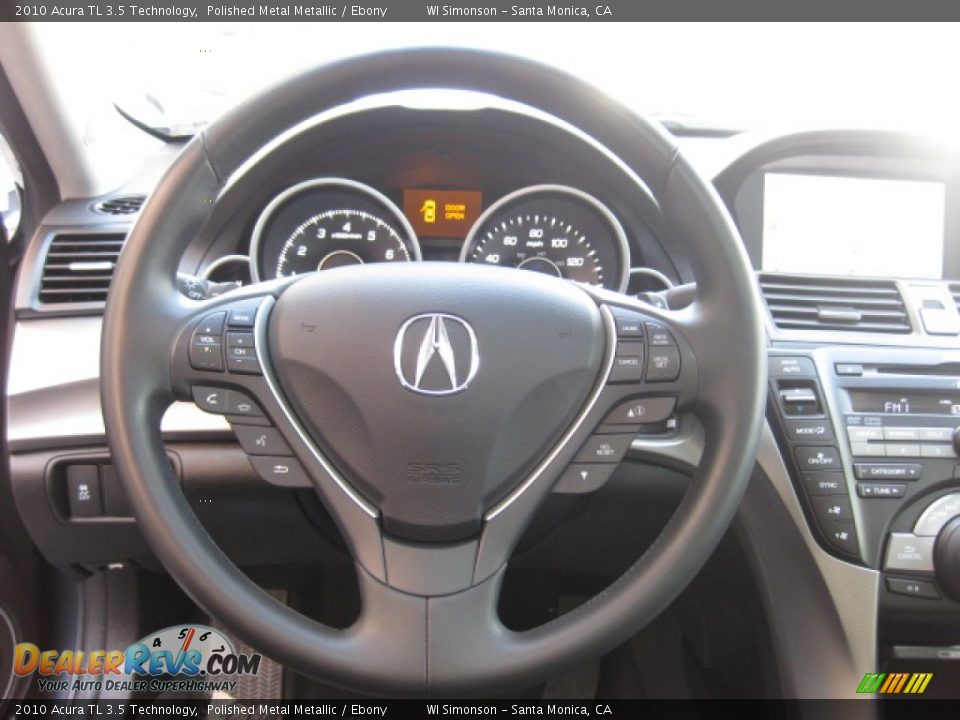 2010 Acura TL 3.5 Technology Polished Metal Metallic / Ebony Photo #10