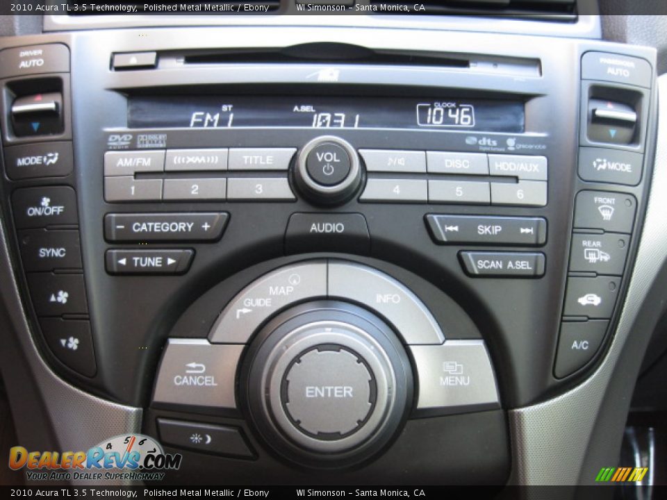 2010 Acura TL 3.5 Technology Polished Metal Metallic / Ebony Photo #13