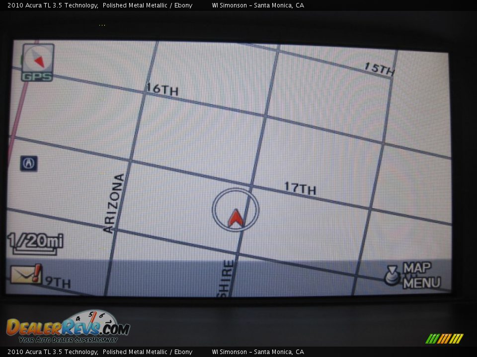 2010 Acura TL 3.5 Technology Polished Metal Metallic / Ebony Photo #14