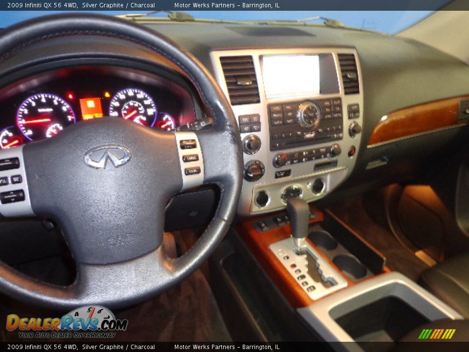 2009 Infiniti QX 56 4WD Silver Graphite / Charcoal Photo #6