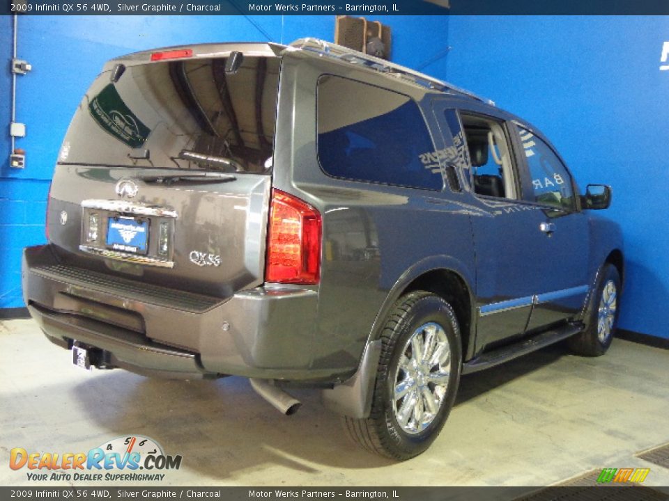 2009 Infiniti QX 56 4WD Silver Graphite / Charcoal Photo #15
