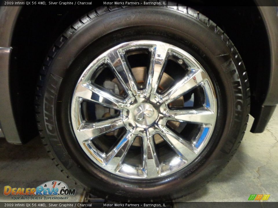 2009 Infiniti QX 56 4WD Silver Graphite / Charcoal Photo #18