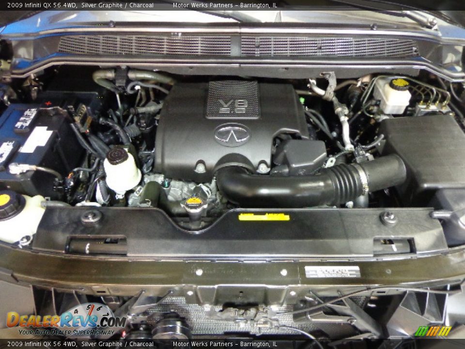2009 Infiniti QX 56 4WD Silver Graphite / Charcoal Photo #25