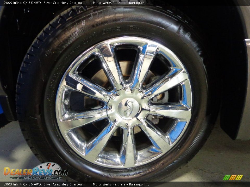 2009 Infiniti QX 56 4WD Silver Graphite / Charcoal Photo #27