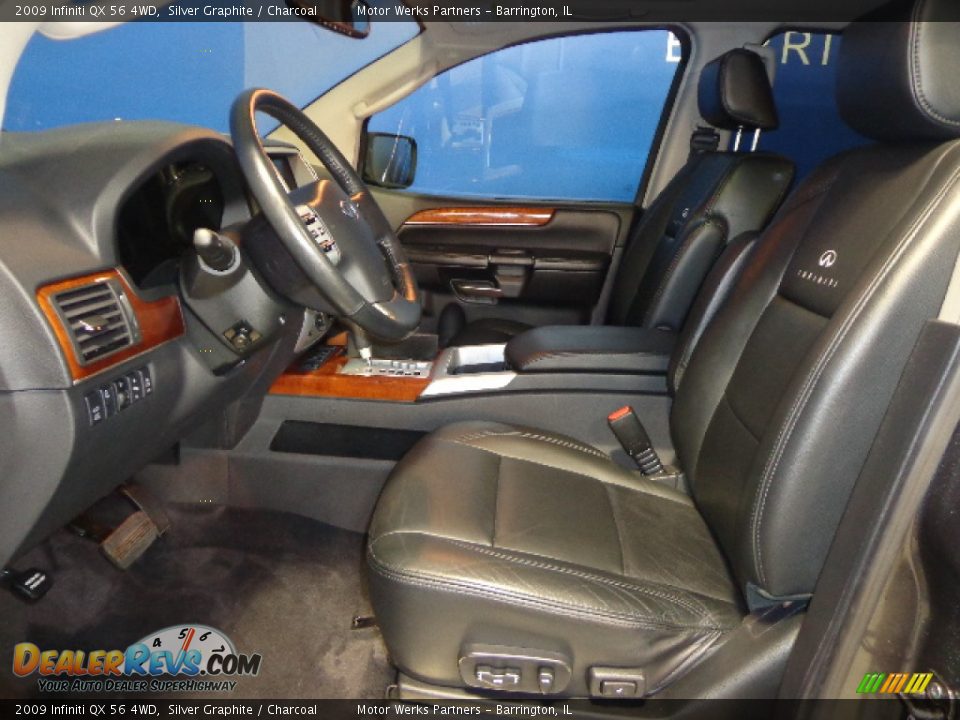 2009 Infiniti QX 56 4WD Silver Graphite / Charcoal Photo #29