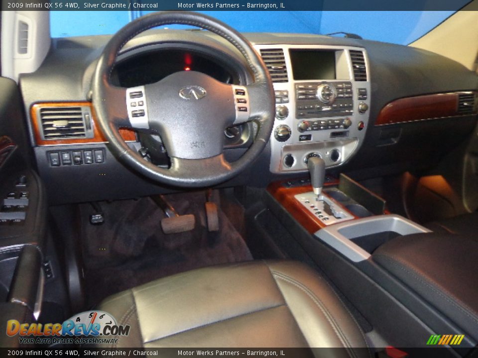 2009 Infiniti QX 56 4WD Silver Graphite / Charcoal Photo #31