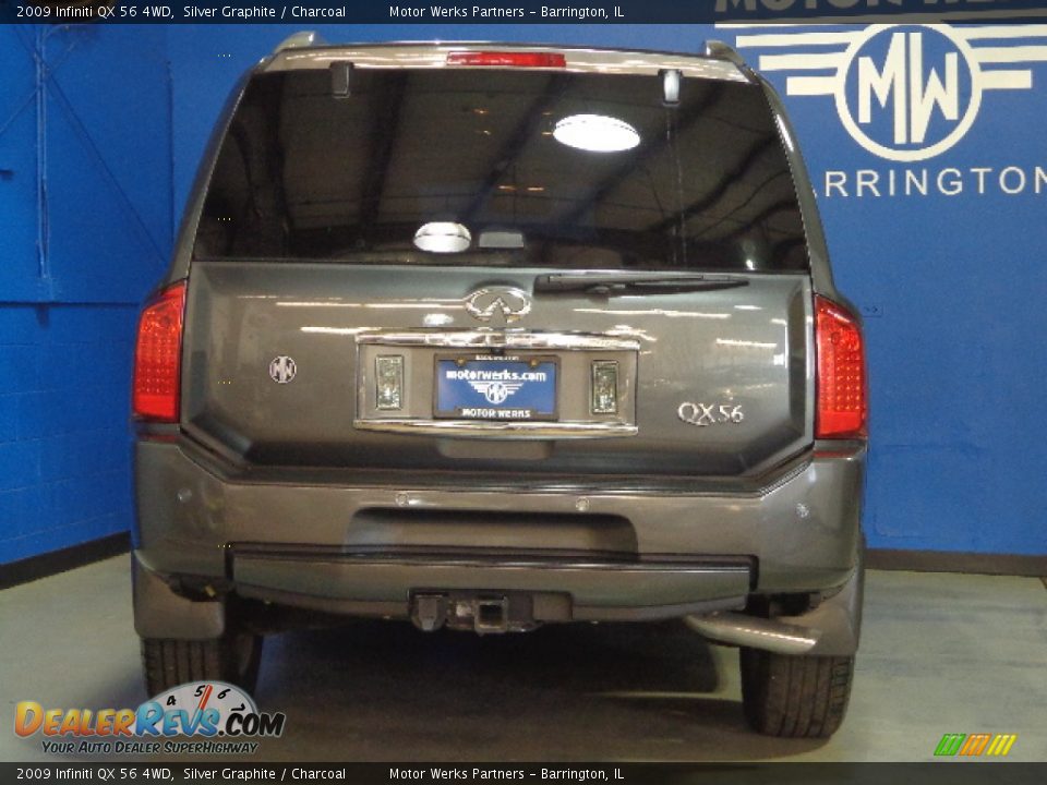 2009 Infiniti QX 56 4WD Silver Graphite / Charcoal Photo #36