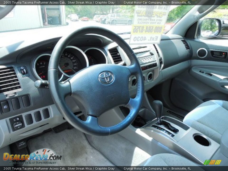 2005 Toyota Tacoma PreRunner Access Cab Silver Streak Mica / Graphite Gray Photo #6