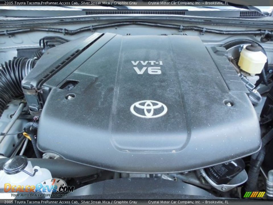 2005 Toyota Tacoma PreRunner Access Cab Silver Streak Mica / Graphite Gray Photo #16