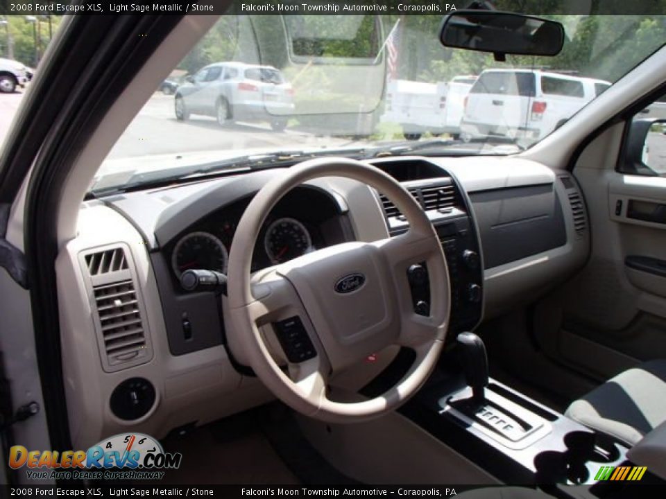 2008 Ford Escape XLS Light Sage Metallic / Stone Photo #10
