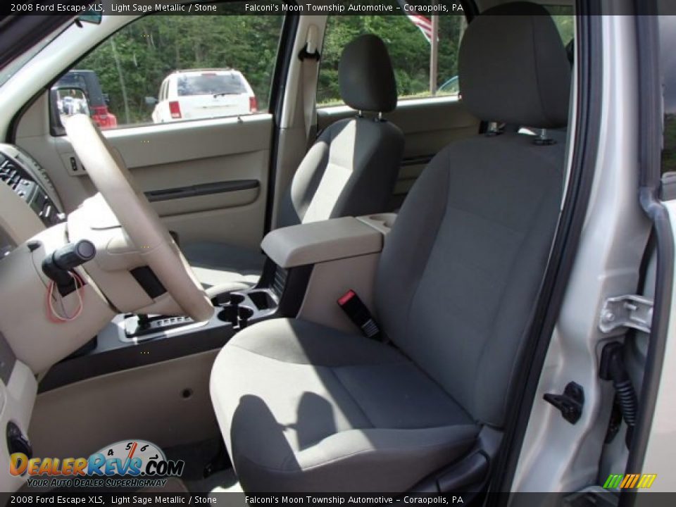 2008 Ford Escape XLS Light Sage Metallic / Stone Photo #11
