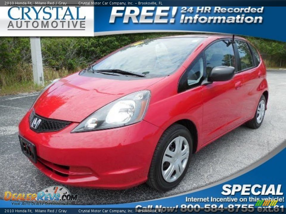 2010 Honda Fit Milano Red / Gray Photo #1