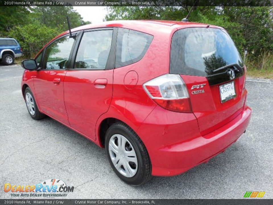 2010 Honda Fit Milano Red / Gray Photo #3