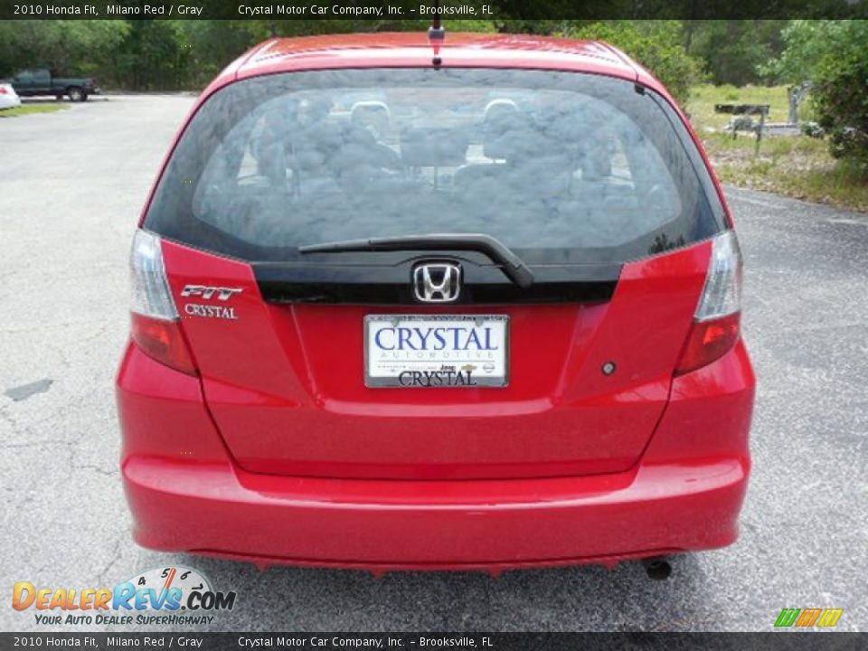 2010 Honda Fit Milano Red / Gray Photo #8