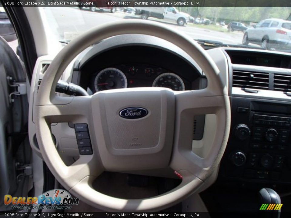 2008 Ford Escape XLS Light Sage Metallic / Stone Photo #21