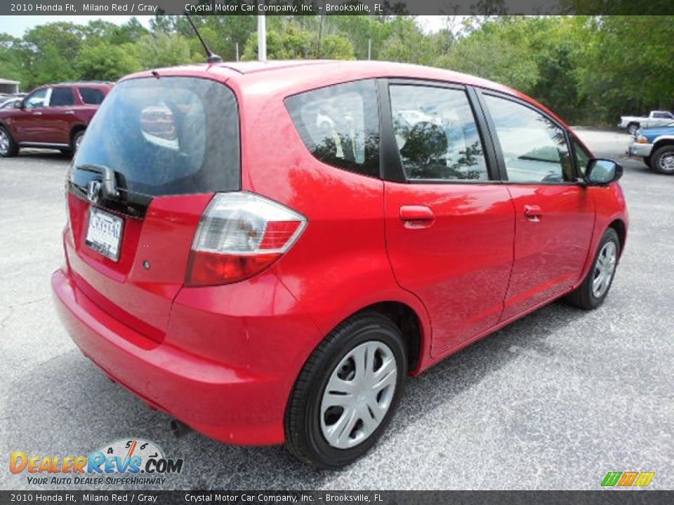 2010 Honda Fit Milano Red / Gray Photo #9
