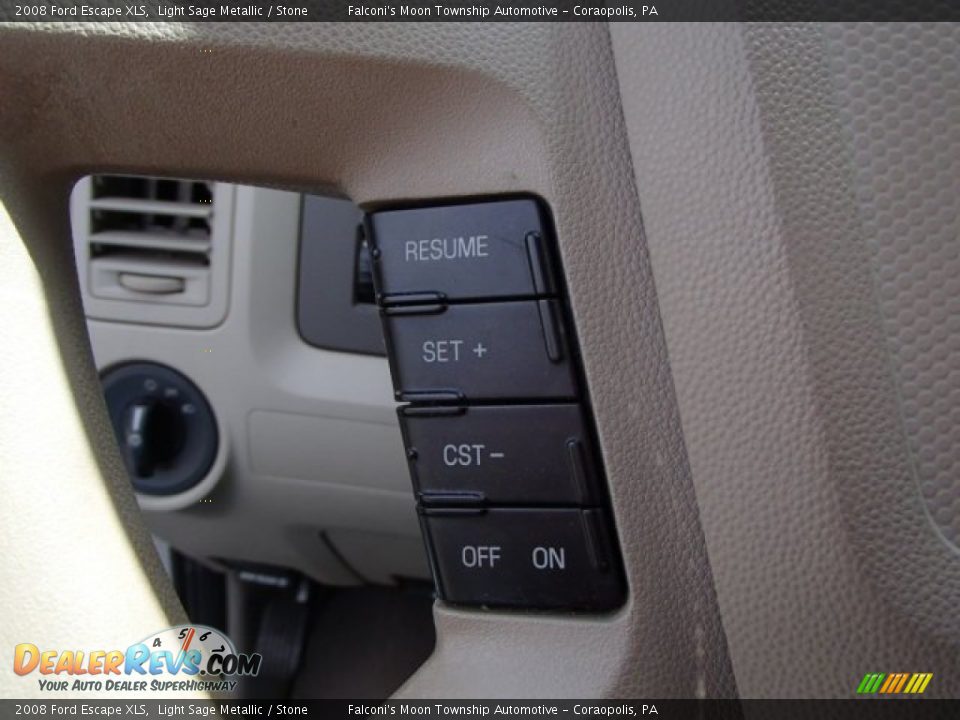 2008 Ford Escape XLS Light Sage Metallic / Stone Photo #22