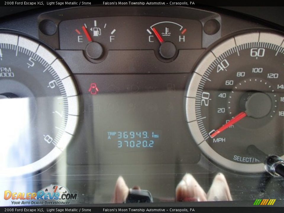 2008 Ford Escape XLS Light Sage Metallic / Stone Photo #24