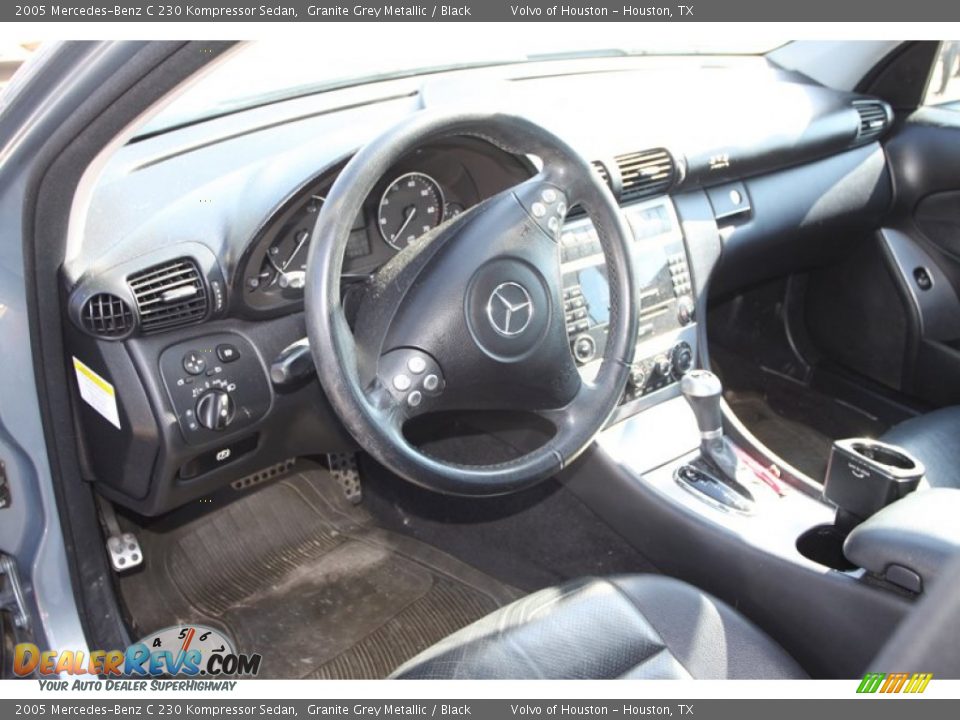 2005 Mercedes-Benz C 230 Kompressor Sedan Granite Grey Metallic / Black Photo #15