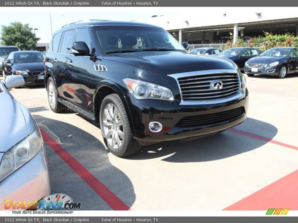 2012 Infiniti QX 56 Black Obsidian / Graphite Photo #1