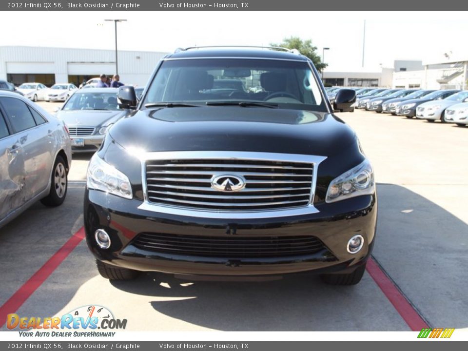 2012 Infiniti QX 56 Black Obsidian / Graphite Photo #2