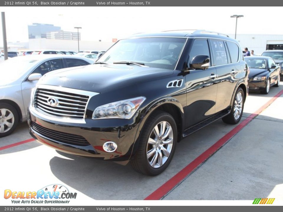 2012 Infiniti QX 56 Black Obsidian / Graphite Photo #3