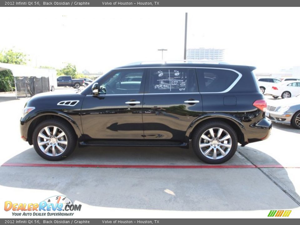 2012 Infiniti QX 56 Black Obsidian / Graphite Photo #6