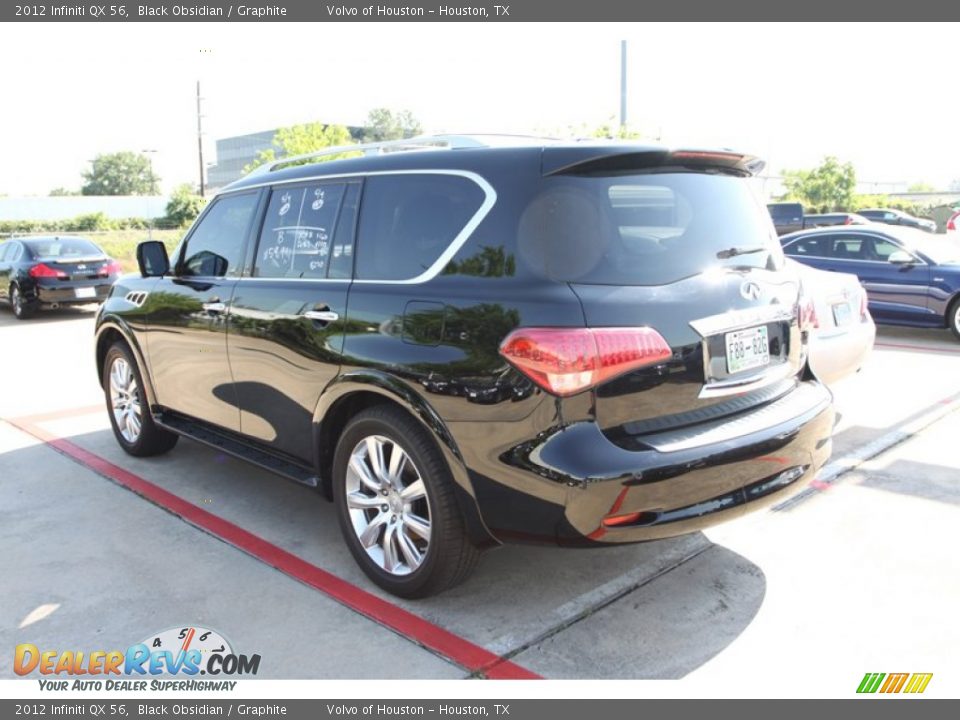 2012 Infiniti QX 56 Black Obsidian / Graphite Photo #7