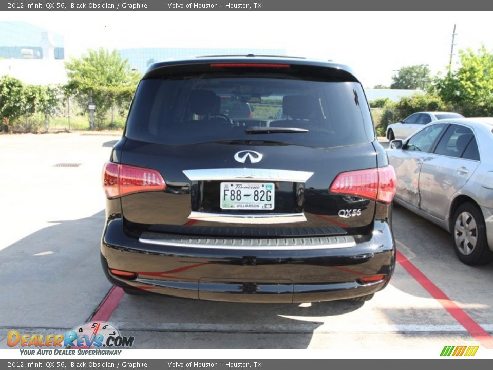 2012 Infiniti QX 56 Black Obsidian / Graphite Photo #8