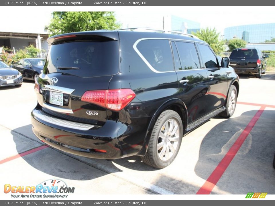 2012 Infiniti QX 56 Black Obsidian / Graphite Photo #10