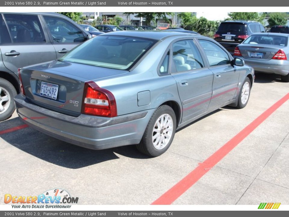 2001 Volvo S80 2.9 Platinum Green Metallic / Light Sand Photo #6
