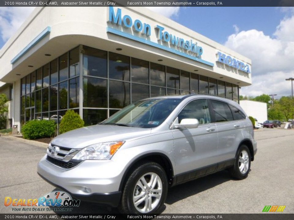 2010 Honda CR-V EX-L AWD Alabaster Silver Metallic / Gray Photo #1