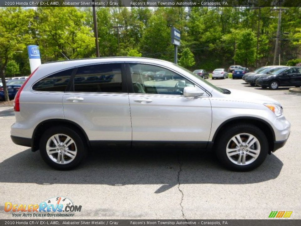 2010 Honda CR-V EX-L AWD Alabaster Silver Metallic / Gray Photo #6