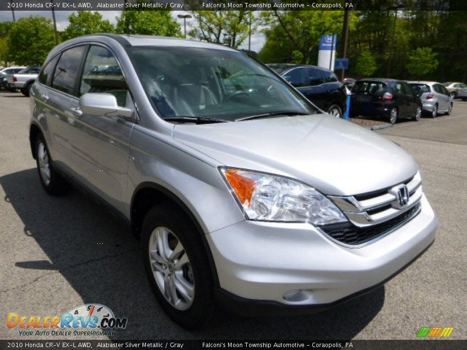 2010 Honda CR-V EX-L AWD Alabaster Silver Metallic / Gray Photo #7