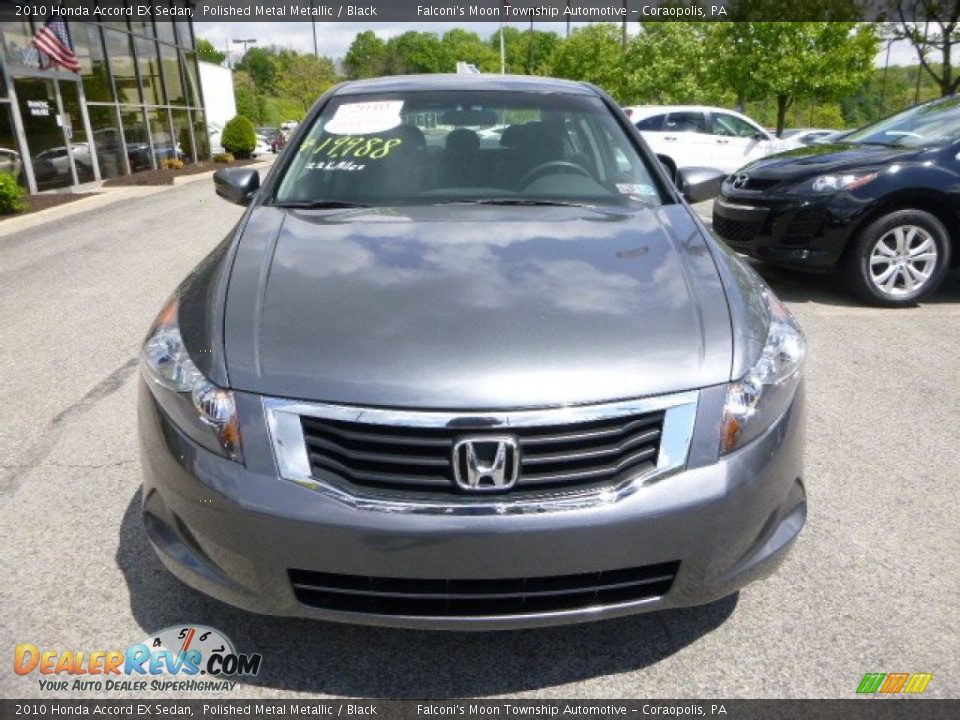 2010 Honda Accord EX Sedan Polished Metal Metallic / Black Photo #8