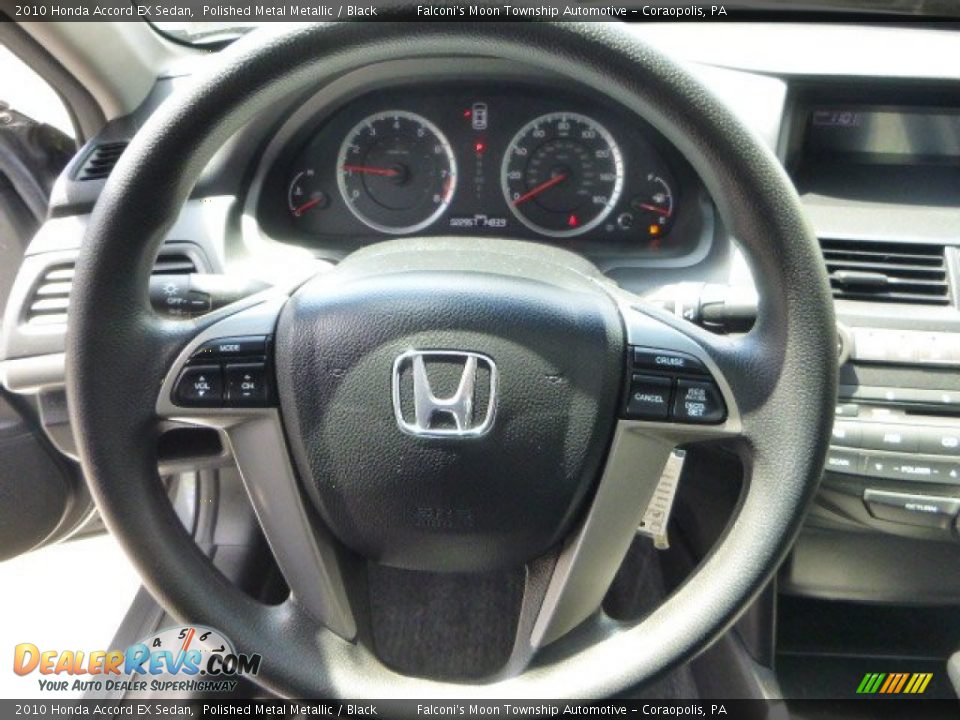 2010 Honda Accord EX Sedan Polished Metal Metallic / Black Photo #22