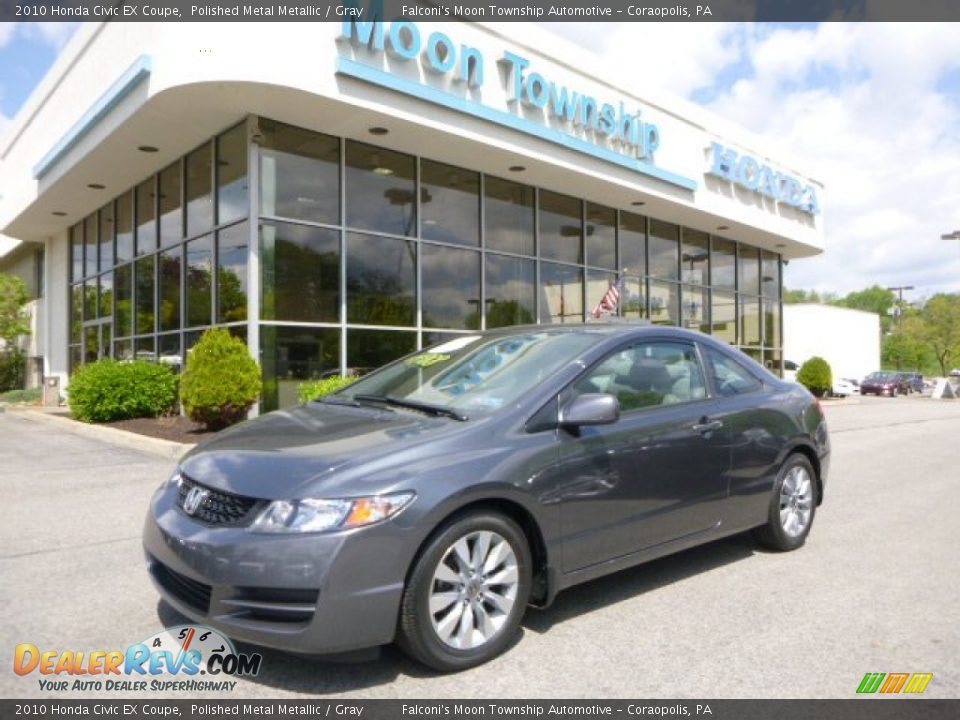 2010 Honda Civic EX Coupe Polished Metal Metallic / Gray Photo #1