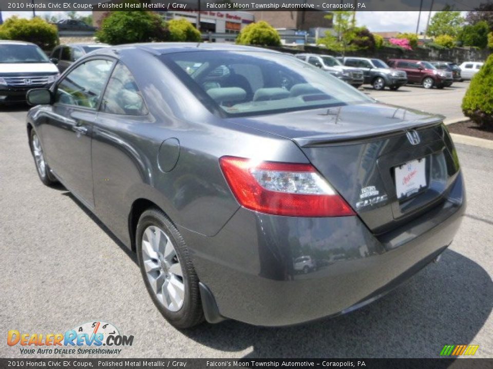 2010 Honda Civic EX Coupe Polished Metal Metallic / Gray Photo #3