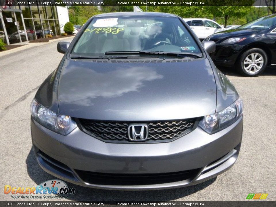 2010 Honda Civic EX Coupe Polished Metal Metallic / Gray Photo #8