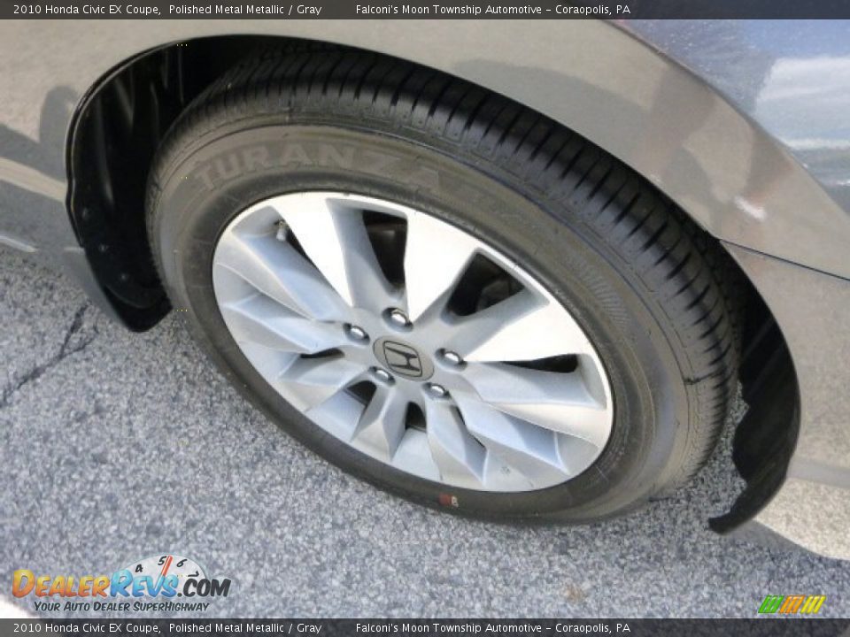2010 Honda Civic EX Coupe Polished Metal Metallic / Gray Photo #9