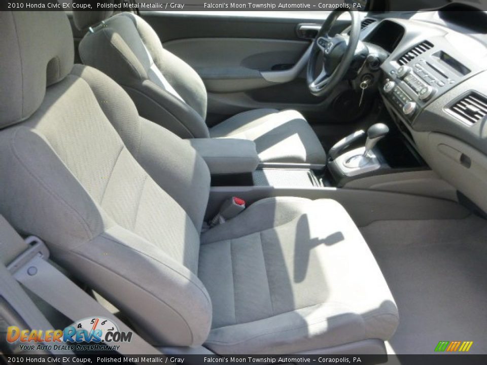 2010 Honda Civic EX Coupe Polished Metal Metallic / Gray Photo #10