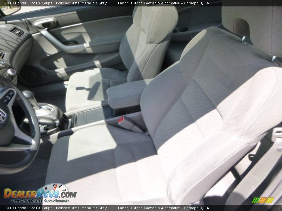 2010 Honda Civic EX Coupe Polished Metal Metallic / Gray Photo #14