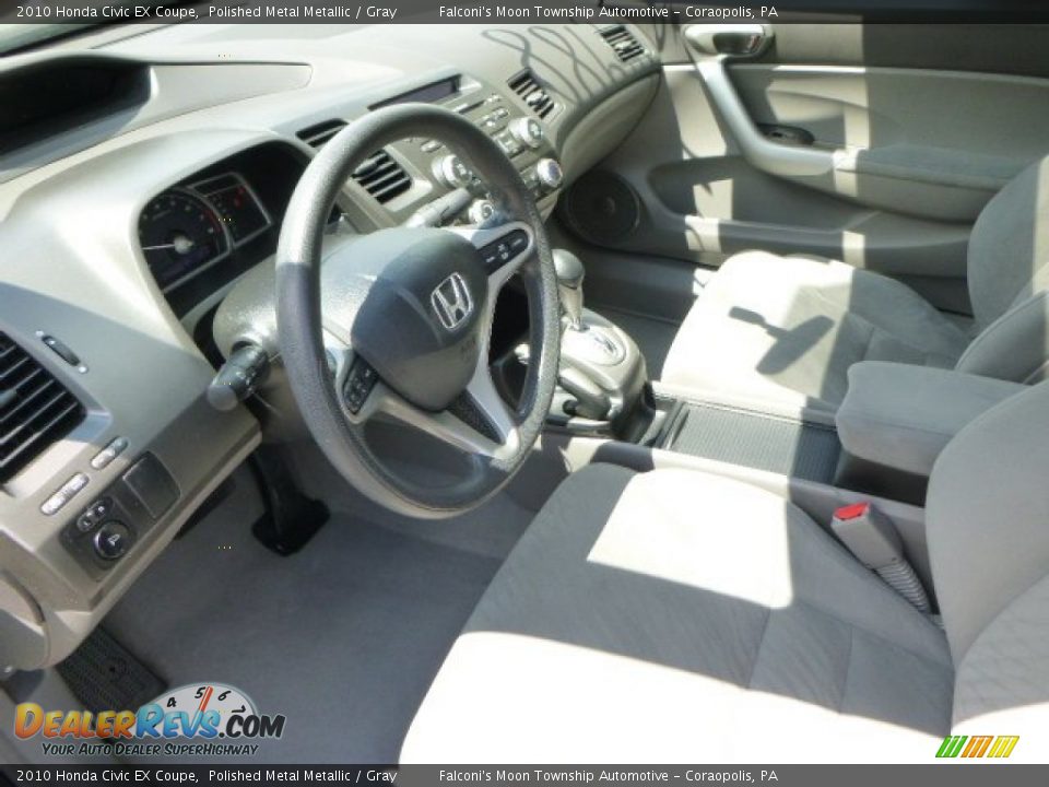 2010 Honda Civic EX Coupe Polished Metal Metallic / Gray Photo #18